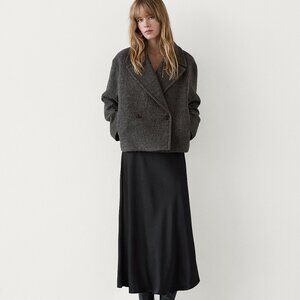 massimo dutti cropped whool blend